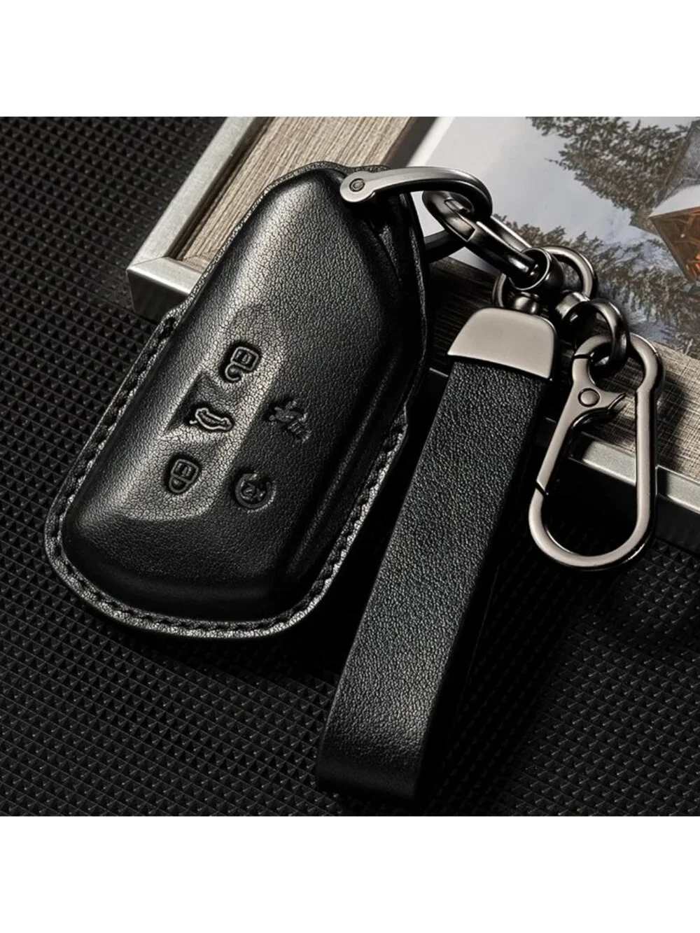 Leather Key Fob Cover for VW Atlas & Cross Sport 2024-2026 | 5 Button Case